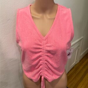 Juicy Couture Pink Ruched Tank Top